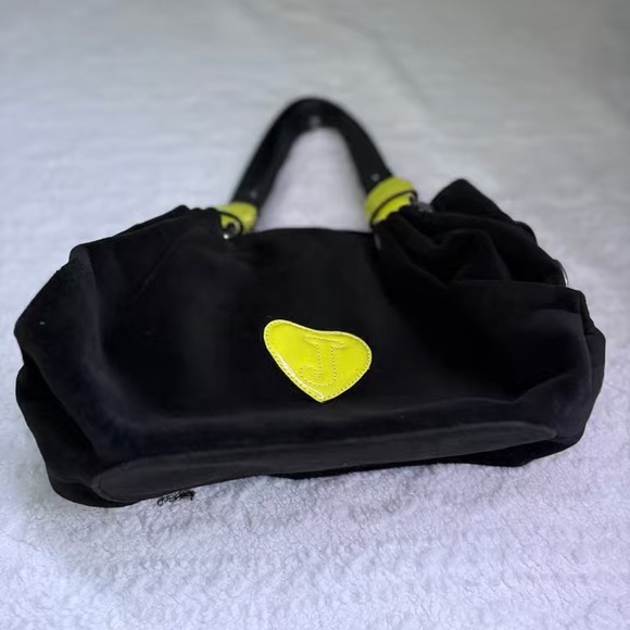Juicy Couture Black Bag with Yellow Accents - Picture 6 of 8